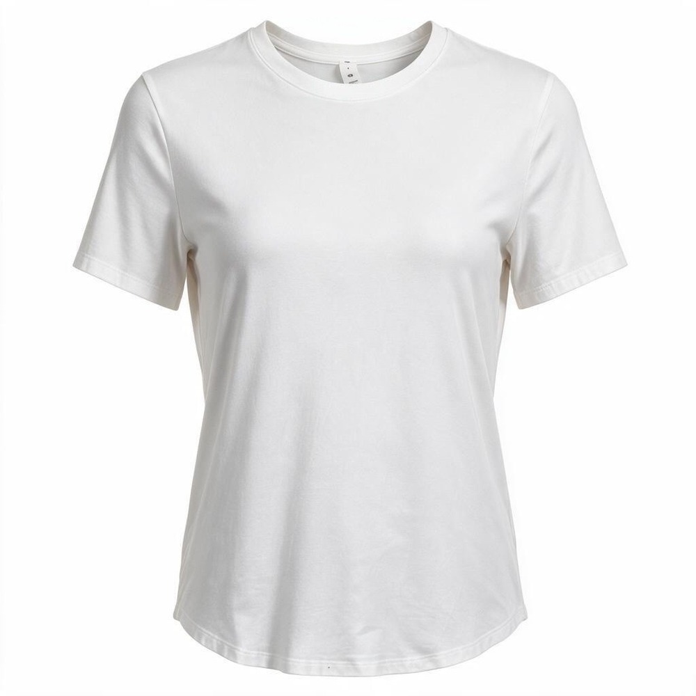 Lululemon Love Crew T-Shirt Womens 8 White Pima Cotton Short Sleeve #1996
